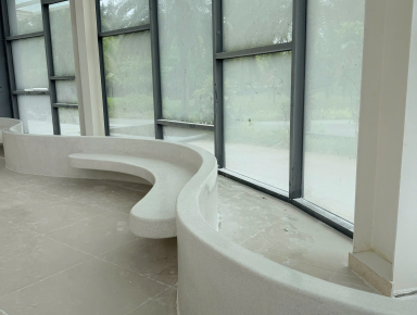 Hệ Ghế Kết Hợp Bồn Cây Đá Terrazzo Dài 42m Tại Hồ Tràm