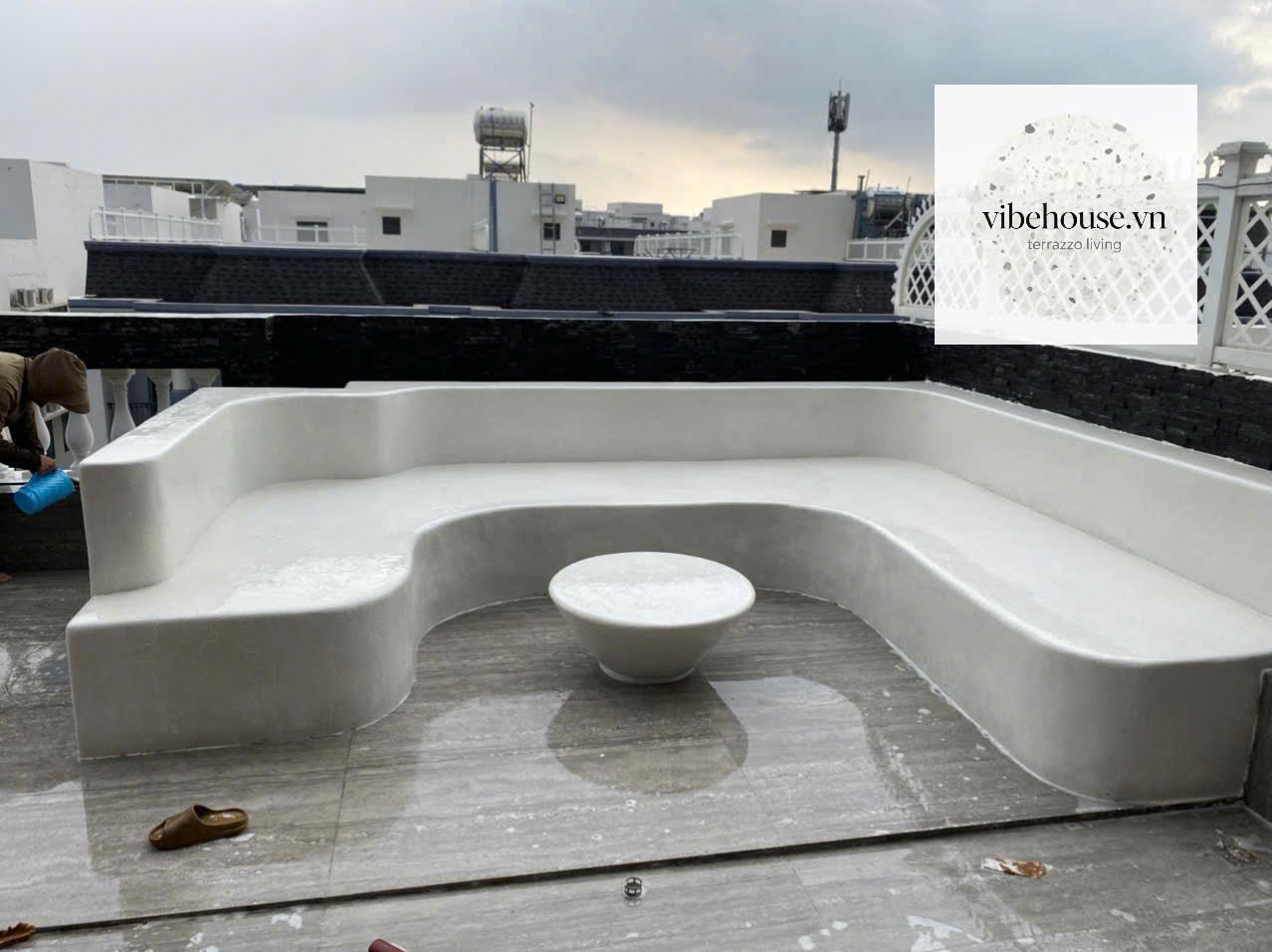Thiết Kế Sản Xuất Ghế Đá Mài Terrazzo Theo Yêu Cầu - Giá Xưởng 